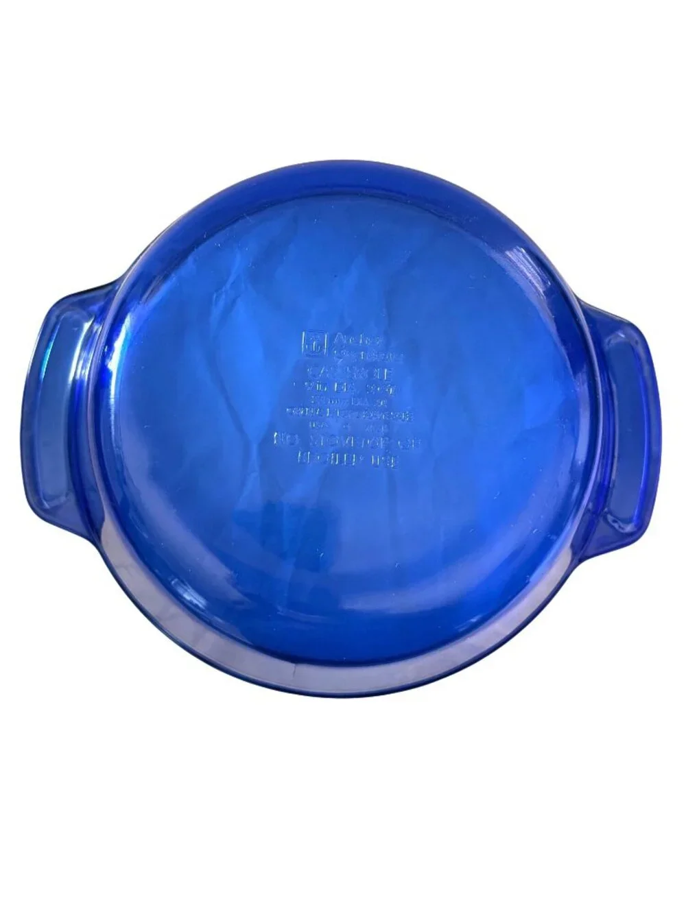 Anchor Hocking Blue Glass 2 Quart Casserole Dish 9